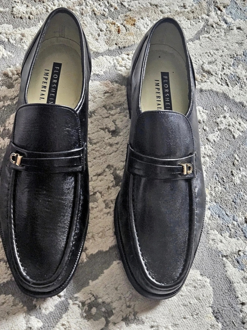 Florsheim Imperial Black Leather Loafers US 11 B